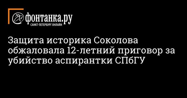Защита историка Соколова обжаловала приговор