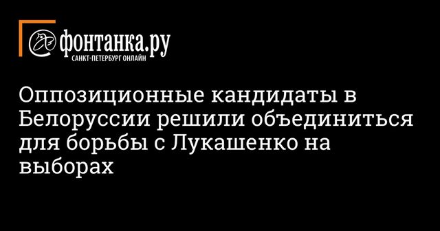 Против Лукашенко решили объединиться три его оппонента на выборах