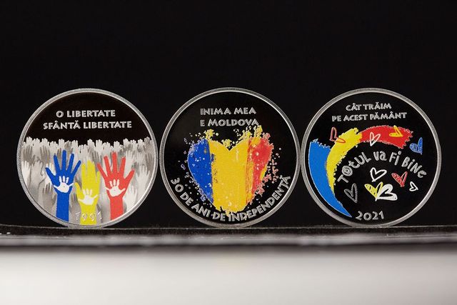 BNM pune în circulație 3 monede - 30 de ani de independență a Republicii Moldova
