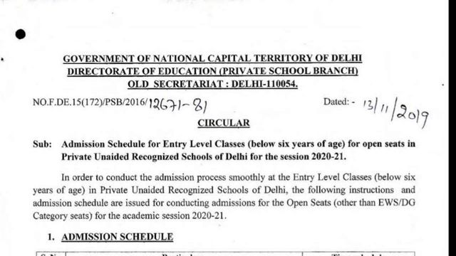 Nursery admissions in Delhi to begin 15 days early this year, applications open on Nov 29