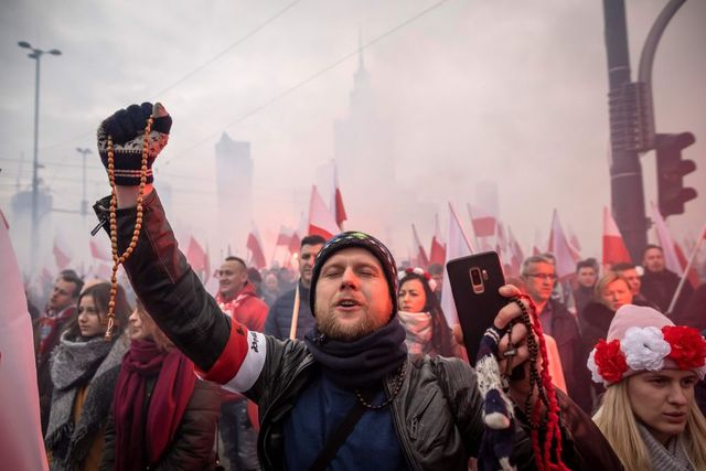 A Varsavia destra nazionalista in marcia