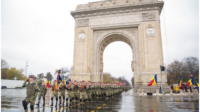 Repetiție generală, marți, la Arcul de Triumf, pentru Parada Militară de Ziua Națională