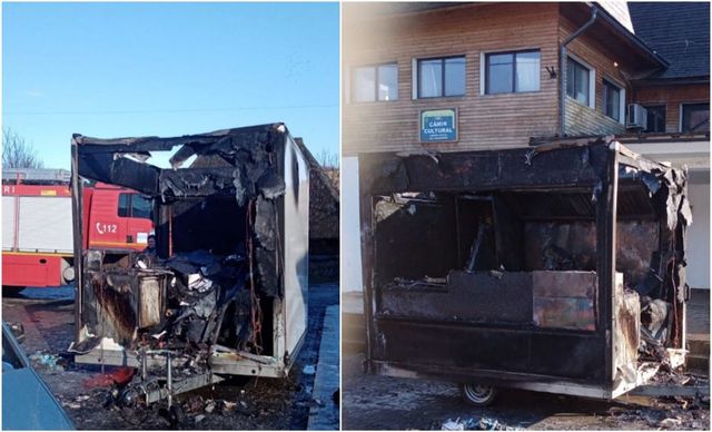 Explozie urmată de incendiu, la un fast-food din Maramureș. Cel puțin cinci oameni au fost răniți