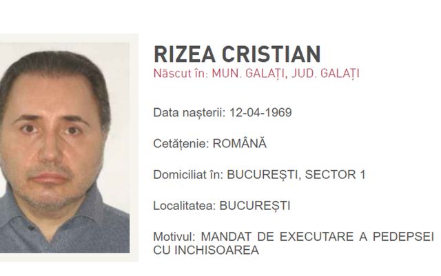 Fotografia fostului deputat Cristian Rizea, pe site-ul Poliției Române. De ce este căutat fostul parlamentar