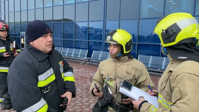 Incendiu simulat la terminalul de pasageri de pe Aeroportul Internațional Chișinău