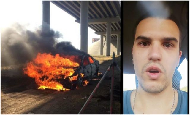 Un tânăr din Medgidia și-a dat foc în mașină pentru a se sinucide