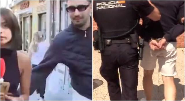 Tocca il sedere in diretta alla giornalista della tv spagnola, arrestato a Madrid