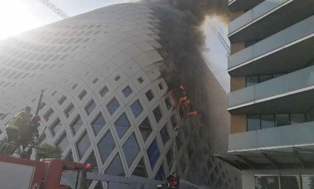 Incendio a Beirut, palazzo di Zaha Hadid in fiamme