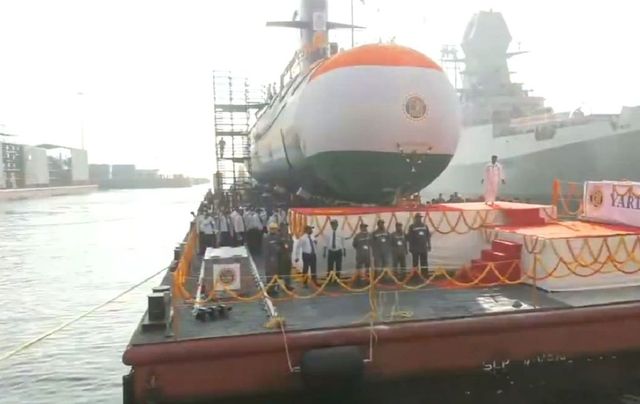 Scorpene-Class Submarine INS Vagir Commissioned Into Indian Navy