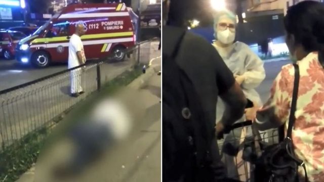 Bărbat căzut pe trotuar in fata Spitalului Floreasca! Timp de ore intregi nu l-a bagat nimeni in seama