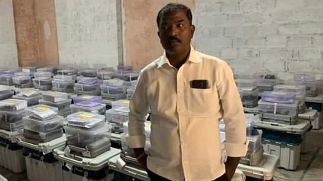 TRS polling agent arrested for taking photos of EVM strongroom