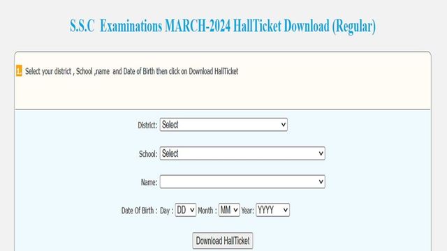 TS SSC Hall Ticket 2024: Where, how to download BSE Telangana 10th admit cards