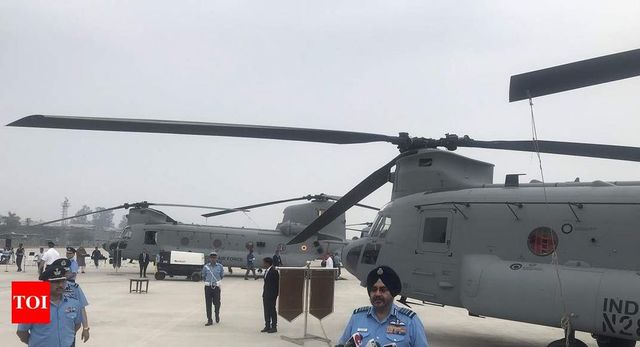 Indian Air Force inducts first unit of four Chinook helicopters