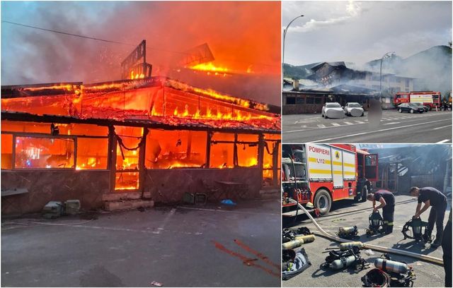 Incendiu urias la un motel si restaurant din Baile Herculane