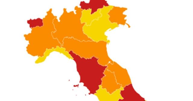 Virus, l’Italia cambia colore