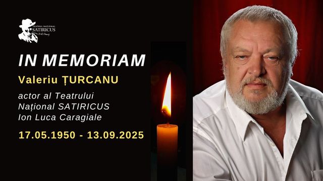 Doliu în teatrul din Republica Moldova. A decedat actorul Valeriu Țurcanu