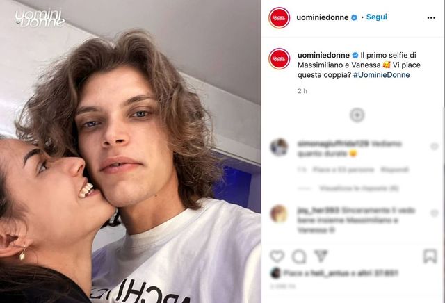 Il primo selfie di Massimiliano e Vanessa dopo Uomini e Donne