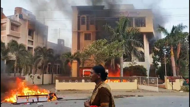 Houses, offices of several MLAs attacked as Maratha protest turns violent
