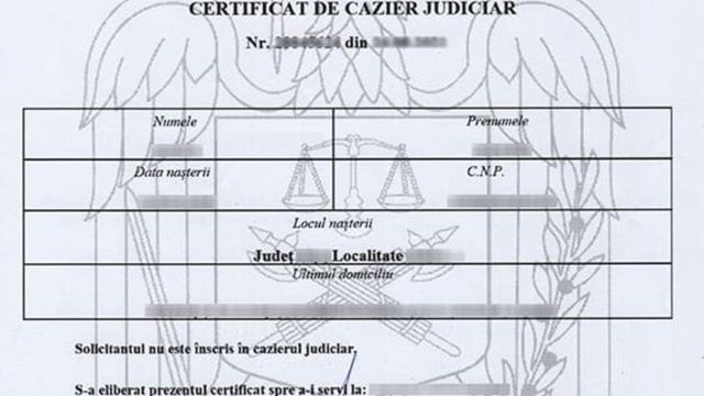 Certificatul de cazier judiciar poate fi obținut online
