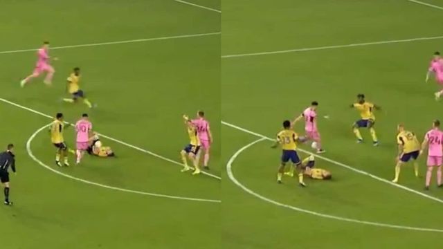 Lionel Messi chips the ball over injured player to show insane dribbling skills as Inter Miami defeat Real Salt Lake