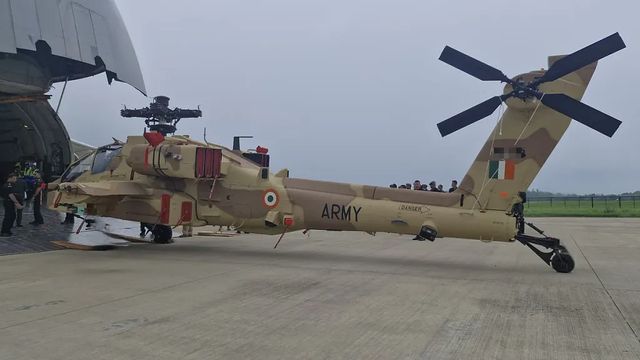Indian Army Receives First Batch Of Apache Helicopters