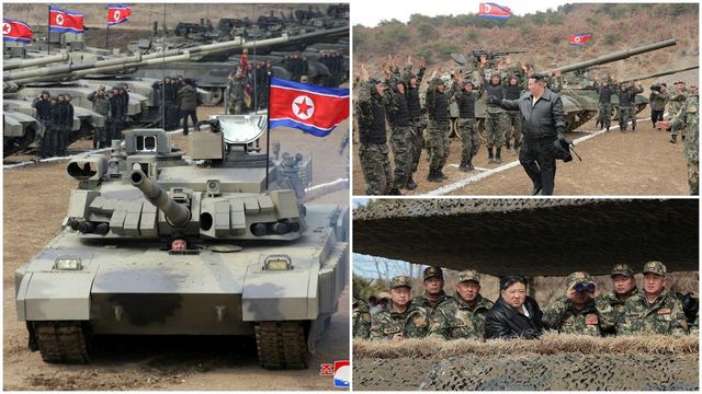 Liderul nord-coreean Kim Jong Un a testat un nou tanc în timpul unei simulări de luptă