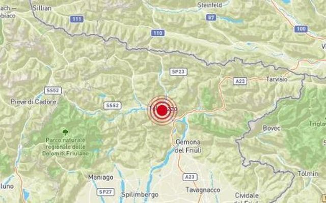 Terremoto in Friuli, scossa di magnitudo 4