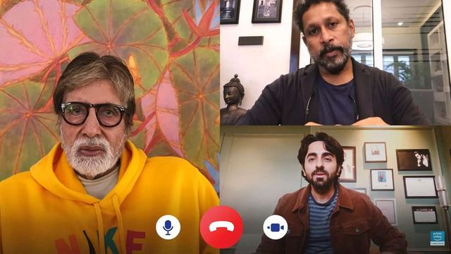Gulabo Sitabo: Amitabh Bachchan and Ayushmann Khurrana announce trailer launch in a fun video call