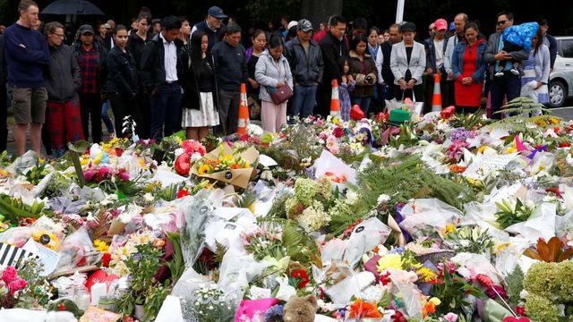 Note referring New Zealand attack left at California mosque fire scene