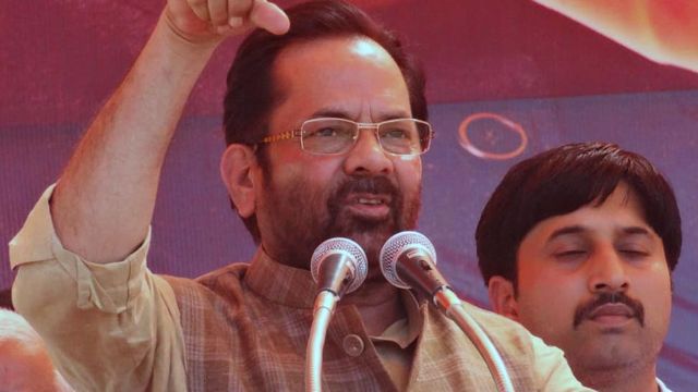 Election Commission lets off Union minister Mukhtar Abbas Naqvi with warning for ‘Modiji ki sena’ remark