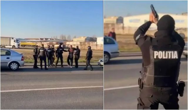Un bărbat din Sibiu a amenințat trecătorii cu un cuțit și a tăiat anvelopele mai multor mașini