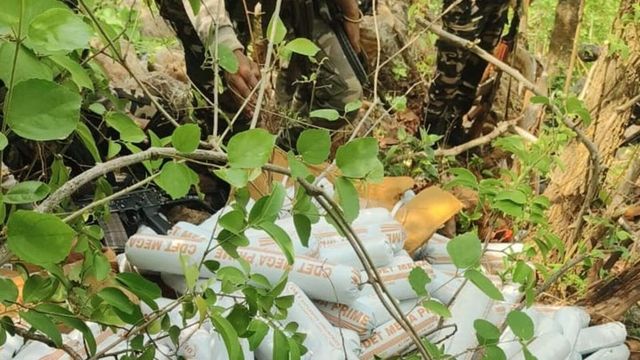 Security forces seize over two tonne of explosives stolen by Maoists in Odisha