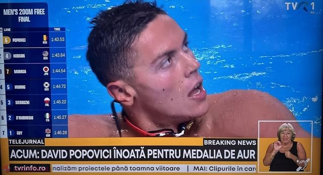 Înnotătorul român David Popovici este campion mondial