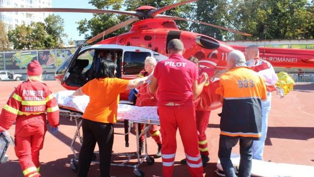 Echipaj aero-medical SMURD Iași, solicitat pentru un cetățean din Republica Moldova, în urma unui accident de circulație cu motocicleta