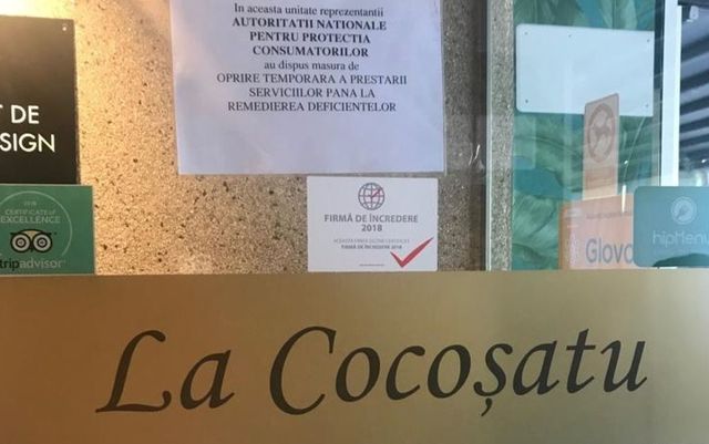 Protecția Consumatorilor a închis temporar restaurantele La Cocoșatu și La Gil