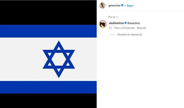 Sanremo: Muccino posta la bandiera israeliana con l'inno di Mameli