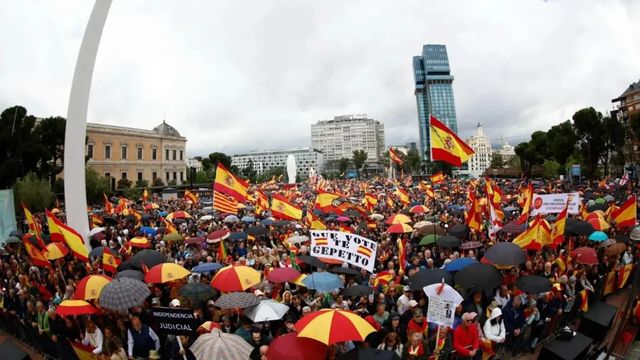 Manifestación del PP contra el Gobierno de Sánchez, en streaming