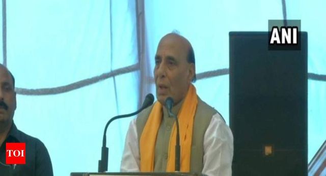 Rajnath Singh attacks Congress over shashtra puja controversy, says such statements strengthen Pak