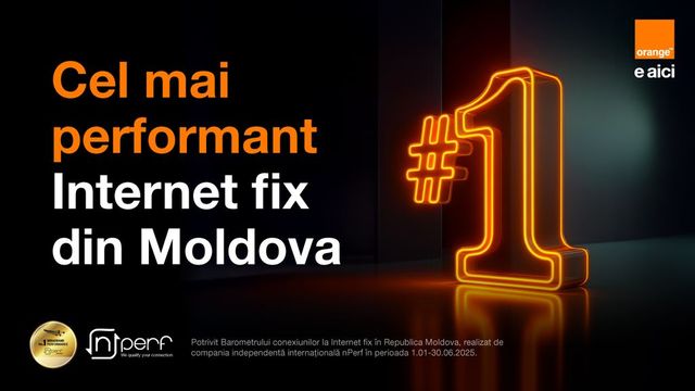 Orange oferă cel mai performant Internet prin Fibră din Moldova, conform nPerf 2025