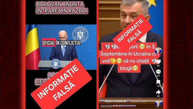 Campanie de dezinformare. Premierul anunțând intrarea României în război