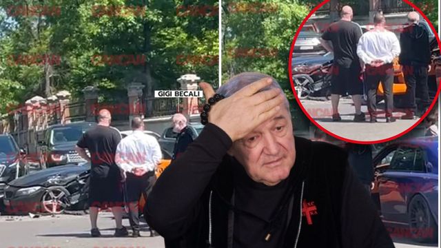 Gigi Becali a făcut accident cu Rolls-Royce-ul de jumătate de milion de euro, chiar în fața casei sale