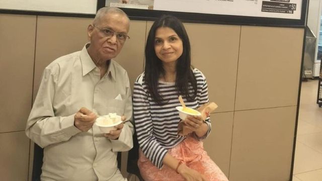 Britain's First Lady Enjoys Ice Cream With Father Narayana Murthy In Bengaluru | See Pic