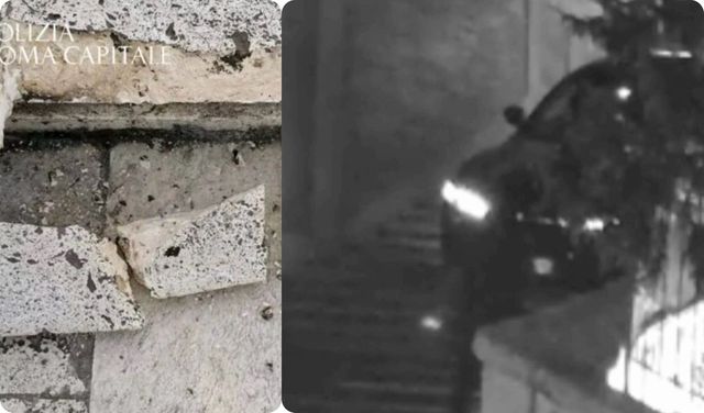 Imprenditore scende la scalinata di Trinità dei Monti in Maserati e danneggia un gradino