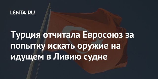 Турция отчитала Евросоюз за попытку искать оружие на идущем в Ливию судне