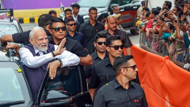 PM Modi Holds Roadshow In Gujarat's Bhavnagar