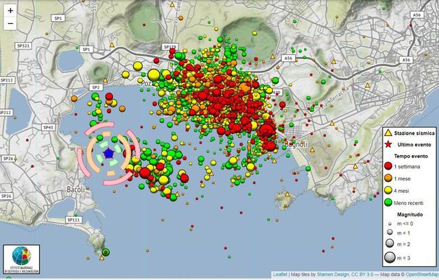 Terremoto Napoli, oggi scossa 2.9 ai Campi Flegrei
