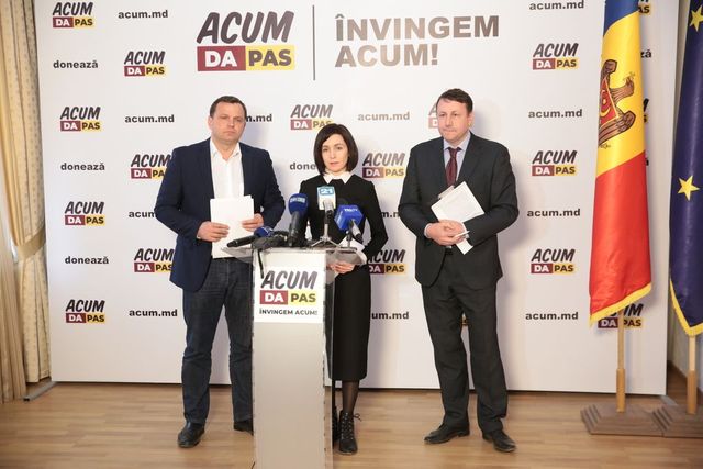 Briefing ACUM, susținut de Maia Sandu, Andrei Năstase și Igor Munteanu