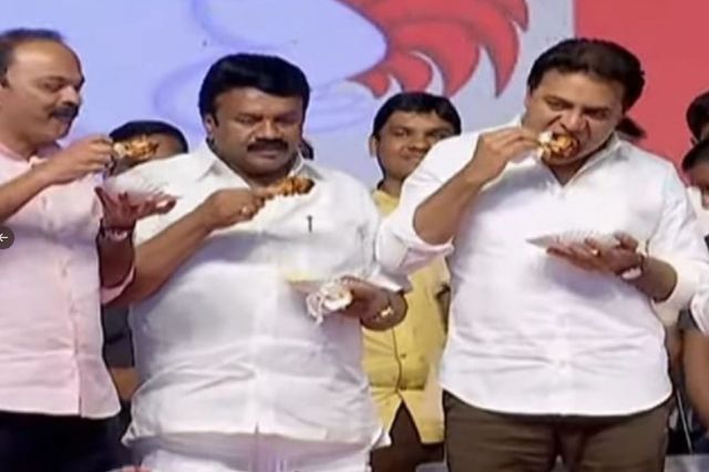 Telangana govt kills circulation of fake news on Coronavirus by eating chicken at event