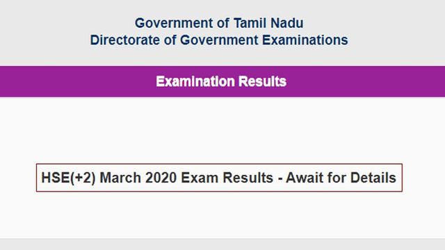 Tamil Nadu 12th result 2020: State government likely to announce Class 12 results today