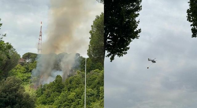 ++ Fiamme su collina Monte Mario a Roma, chiuse alcune strade ++